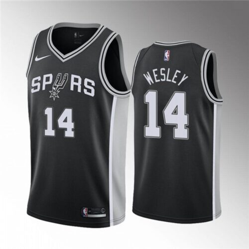 68645ef42bd54_1 Men's San Antonio Spurs #14 Blake Wesley Black Icon Edition Stitched Jersey
