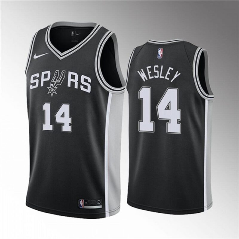 68645ef42bd54_1 Men's San Antonio Spurs #14 Blake Wesley Black Icon Edition Stitched Jersey