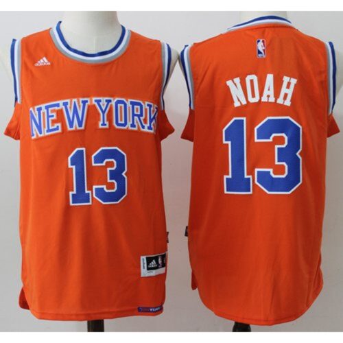 68646005df039_1 Knicks #13 Joakim Noah Orange Alternate Stitched NBA Jersey