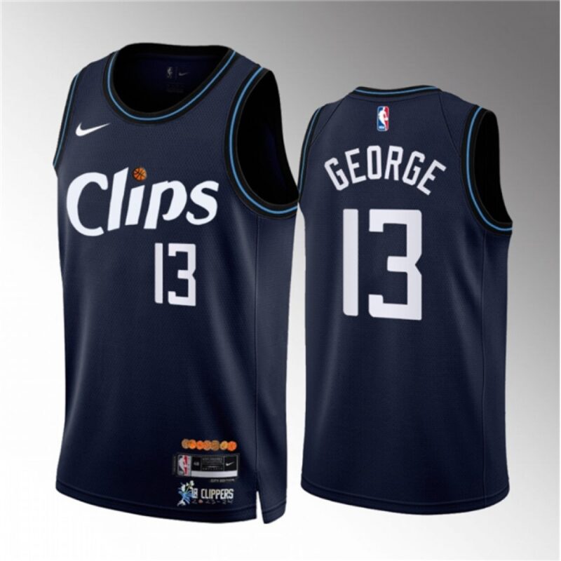 6864601bdcea6_1 Men's Los Angeles Clippers #13 Paul George Navy 2023/24 City Edition Stitched Jersey