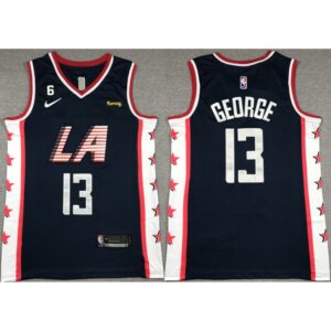 6864601fa09b2_1 Men's Los Angeles Clippers #13 Paul George Navy 2022/23 City Edition With NO.6 Patch Stitched Jersey