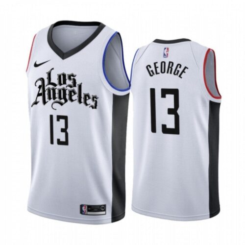 6864602367241_1 Men's Los Angeles Clippers #13 Paul George White 2019 City Edition Stitched NBA Jersey