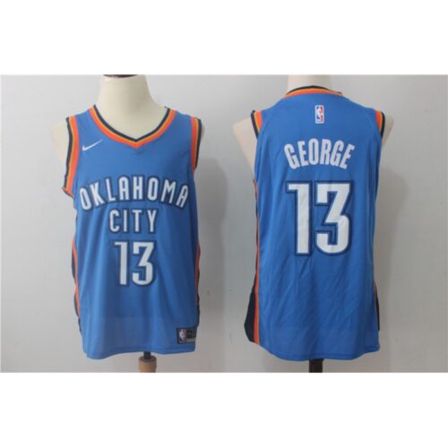 6864603589afb_1 Men's Oklahoma City Thunder #13 Paul George Blue Stitched NBA Jersey