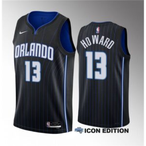 68646064ed007_1 Men's Orlando Magic #13 Jett Howard Black 2023 Draft Icon Edition Stitched Basketball Jersey