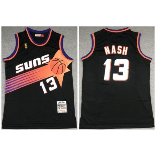 6864607e889c3_1 Men's Phoenix Suns #13 Steve Nash Black 1996-97 Throwback Stitched Jersey