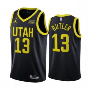 6864609b3fd4c_1 Men's Utah Jazz #13 Jared Butler 2022/23 Black Statement Edition Stitched Basketball Jersey