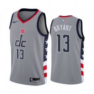686460e20d87a_1 Men's Washington Wizards #13 Thomas Bryant Grey City Edition Stitched Jersey