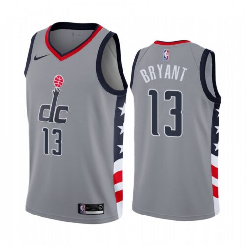 686460e20d87a_1 Men's Washington Wizards #13 Thomas Bryant Grey City Edition Stitched Jersey