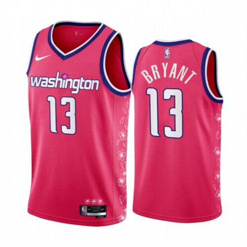686460e5b7787_1 Men's Washington Wizards #13 Thomas Bryant 2022/23 Pink Cherry Blossom City Edition Limited Stitched Basketball Jersey