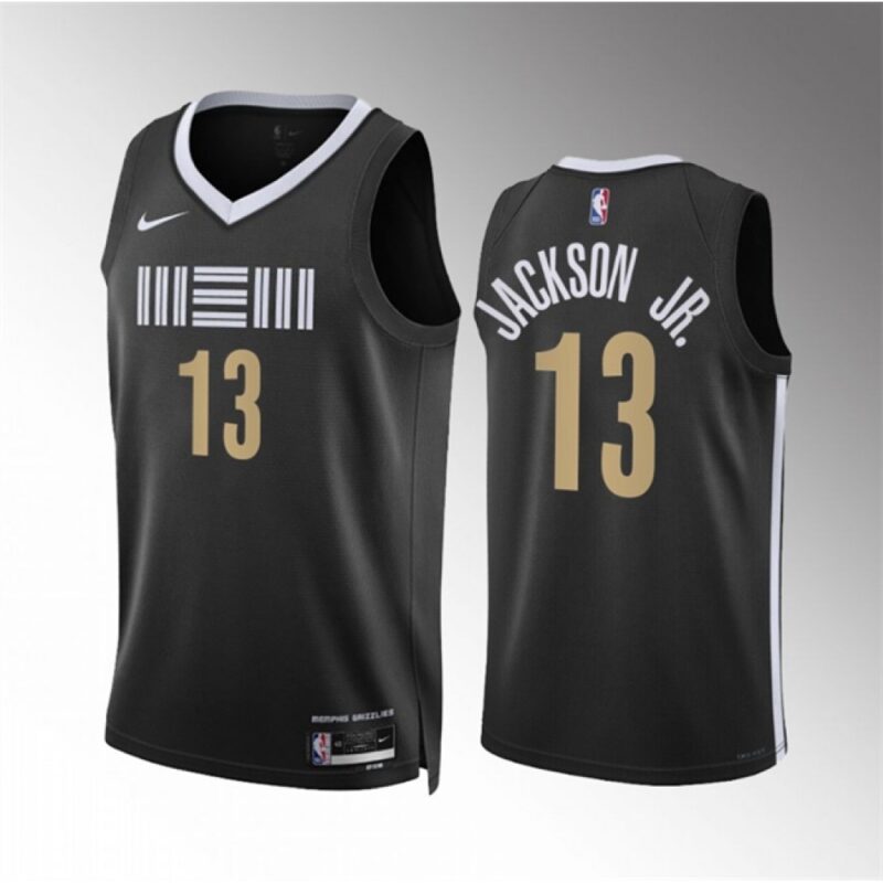 68646135f051d_1 Men's Memphis Grizzlies #13 Jaren Jackson Jr. Black 2023/24 City Edition Stitched Basketball Jersey