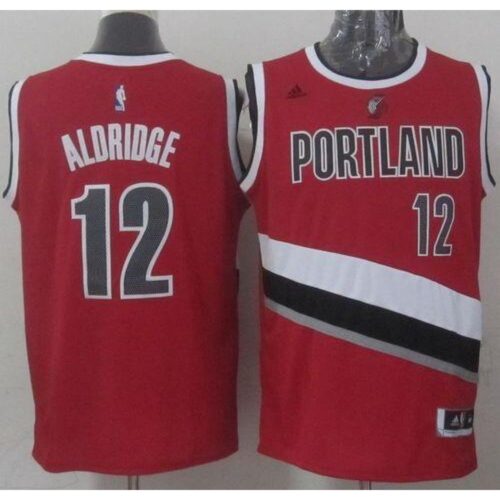 686461647f6ff_1 Blazers #12 LaMarcus Aldridge Stitched Red NBA Jersey