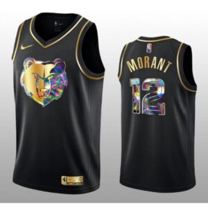 686462015e744_1 Youth Memphis Grizzlies #12 Ja Morant 2021/22 Black Golden Edition 75th Anniversary Diamond Logo Stitched Basketball Jersey