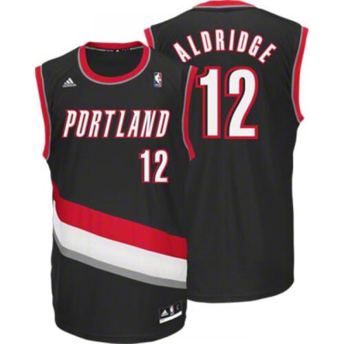 6864622bd8624_1 Blazers #12 LaMarcus Aldridge Black Revolution 30 Stitched NBA Jersey