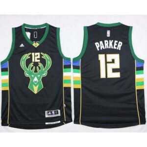 6864623db1bae_1 Bucks #12 Jabari Parker Black Alternate Stitched NBA Jersey
