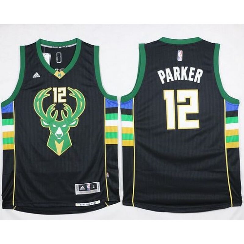 6864623db1bae_1 Bucks #12 Jabari Parker Black Alternate Stitched NBA Jersey
