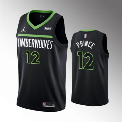 68646278b188e_1 Men's Minnesota Timberwolves #12 Taurean Prince Black Statement Edition Stitched Jersey