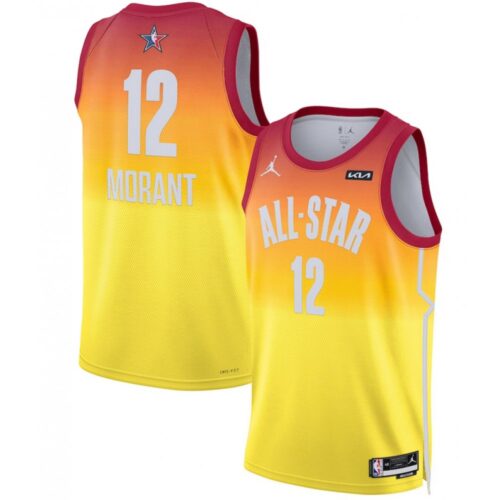 6864628db1d61_1 Men's 2023 All-Star #12 Ja Morant Orange Game Swingman Stitched Basketball Jersey