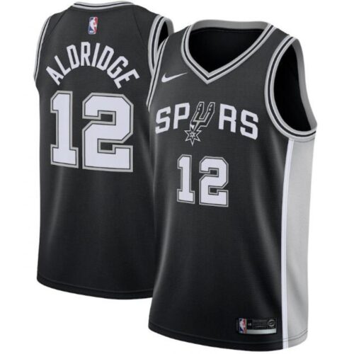686462985daf5_1 Men's San Antonio Spurs #12 Lamarcus Aldridge Black Icon Edition Swingman Stitched Jersey