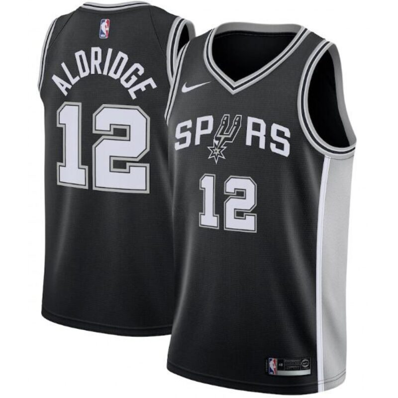 686462985daf5_1 Men's San Antonio Spurs #12 Lamarcus Aldridge Black Icon Edition Swingman Stitched Jersey