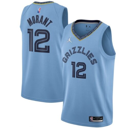 686462bfc3625_1 Men's Memphis Grizzlies #12 Ja Morant 75th Anniversary 2021 Blue Swingman Stitched Jersey