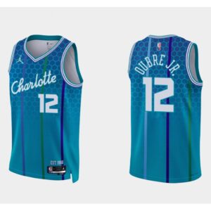 6864634f63362_1 Men's Charlotte Hornets #12 Kelly Oubre Jr. 2021/22 Blue 75th Anniversary City Edition Stitched Basketball Jersey