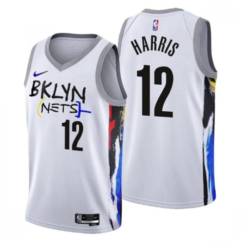 686463755ffe7_1 Men's Brooklyn Nets #12 Joe Harris 2022/23 White City Edition Stitched Basketball Jersey