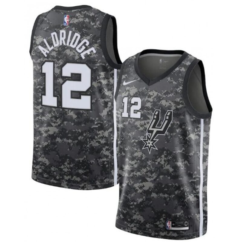 68646380804e1_1 Men's San Antonio Spurs #12 Lamarcus Aldridge Black City Edition Swingman Stitched Jersey