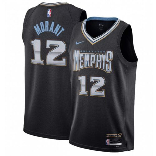 6864638fe3621_1 Men's Memphis Grizzlies #12 Ja Morant Black 2022/23 City Edition Stitched Basketball Jersey
