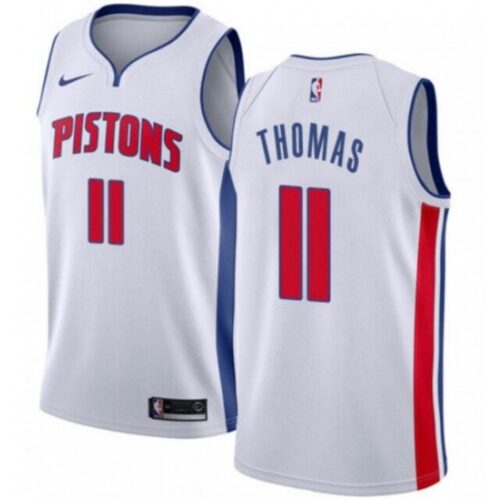 68646411c3b4c_1 Men's Detroit Pistons #11 Isiah Thomas White Stitched NBA Jersey
