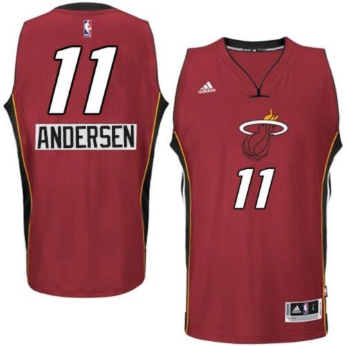 6864647445744_1 Heat #11 Chris Andersen Red 2014-15 Christmas Day Stitched NBA Jersey