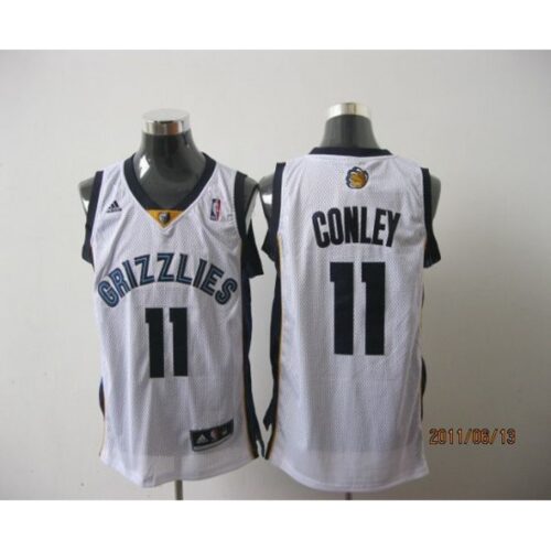 686464989b12c_1 Grizzlies #11 Michael Conley Revolution 30 White Stitched NBA Jersey