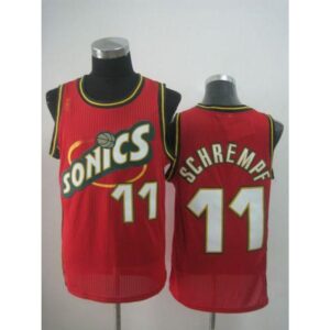686464bcebbf1_1 Thunder #11 Detlef Schrempf Red SuperSonics Throwback Stitched NBA Jersey
