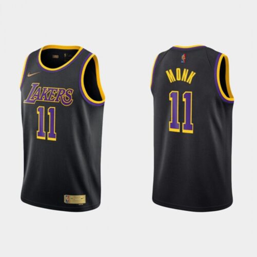 686464d391dd0_1 Men's Los Angeles Lakers #11 Malik Monk Black Stitched Jersey