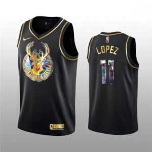 6864651ceca5c_1 Men's Milwaukee Bucks #11 Brook Lopez 2021/22 Black Golden Edition 75th Anniversary Diamond Logo Stitched Basketball Jersey