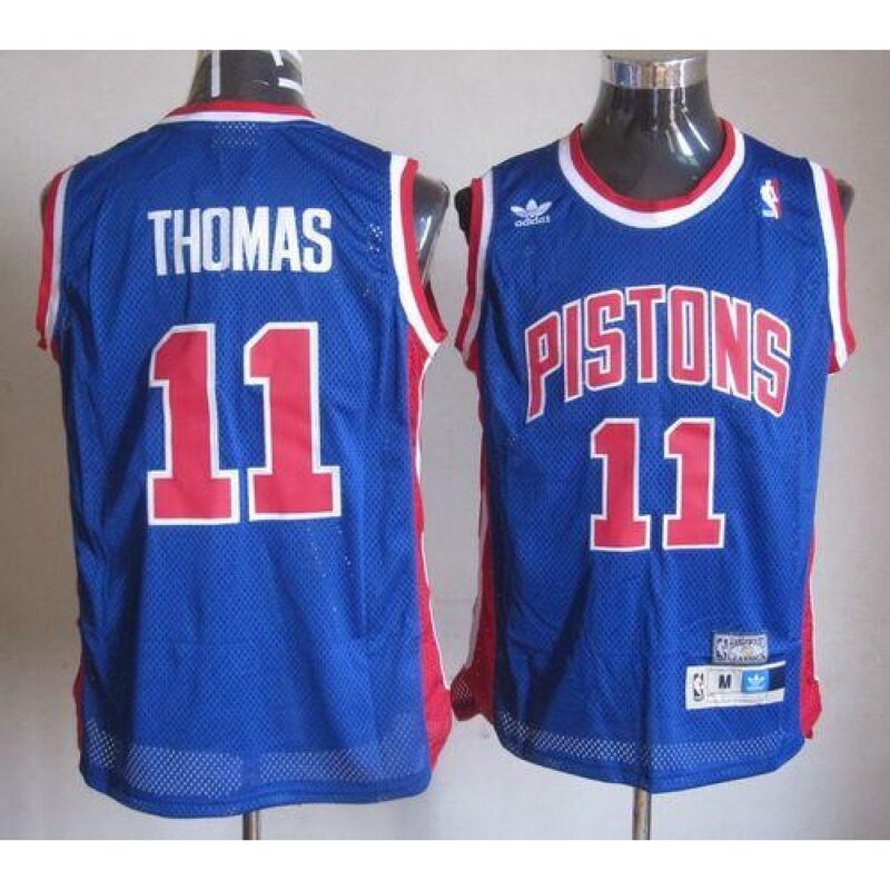 6864652bae497_1 Throwback Pistons #11 Thomas Blue Stitched NBA Jersey