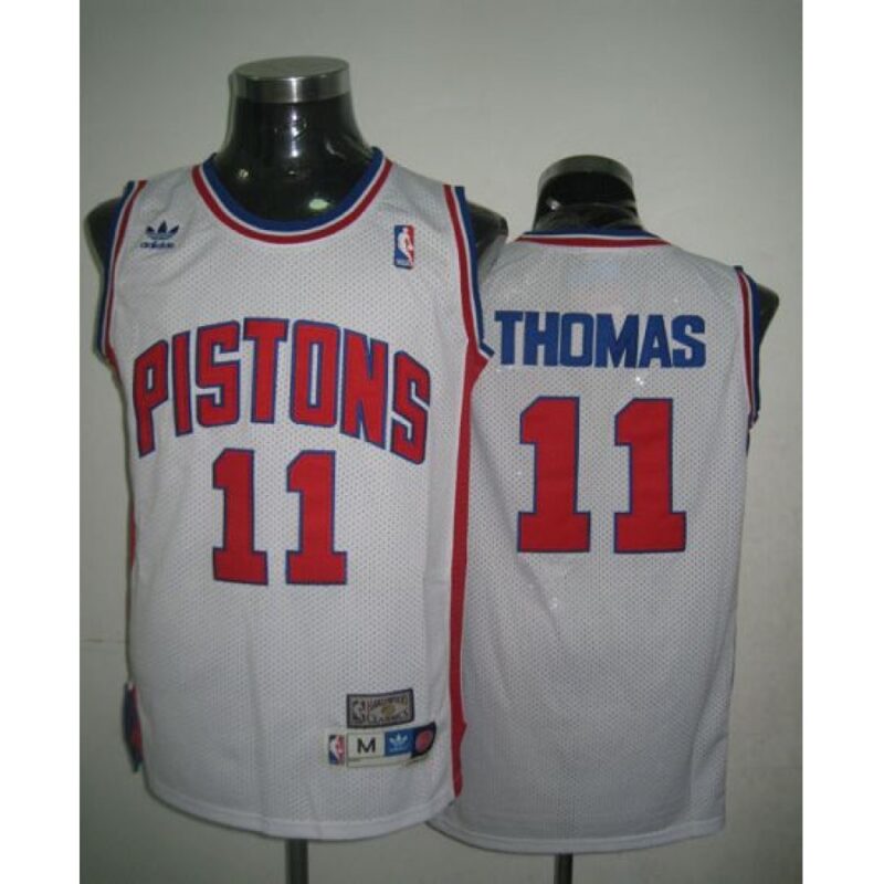 6864652f4eae7_1 Throwback Pistons #11 Thomas White Stitched NBA Jersey