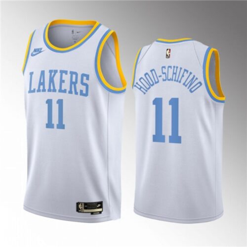 686465c2b923d_1 Men's Los Angeles Lakers #11 Jalen Hood-Schifino White 2023 Draft Classic Edition Stitched Basketball Jersey