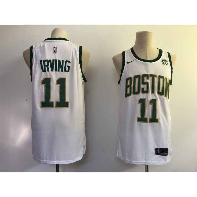 686465d8e87af_1 Men's Boston Celtics #11 Kyrie Irving White 2018/19 City Edition Swingman Stitched NBA Jersey