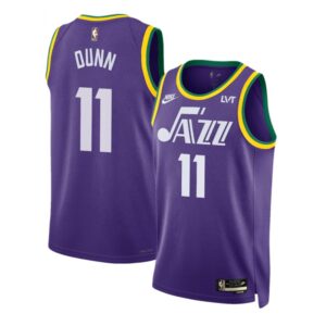68646608d3861_1 Men's Utah Jazz #11 Kris Dunn Purple 2023 Classic Edition Stitched Basketball Jersey