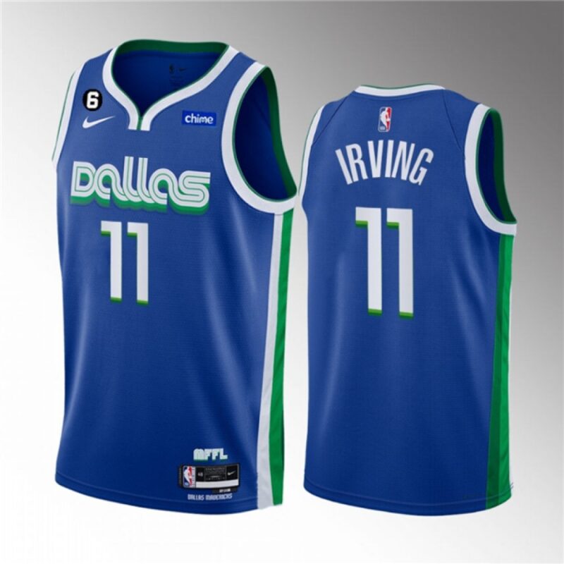 6864661085bdf_1 Men's Dallas Mavericks #11 Kyrie Irving Blue 2022/23 City Edition With NO.6 Patch Stitched Basketball Jersey