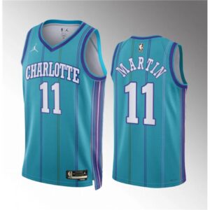 68646627bb86b_1 Men's Charlotte Hornets #11 Cody Martin Teal 2023/24 Classic Edition Stitched Basketball Jersey