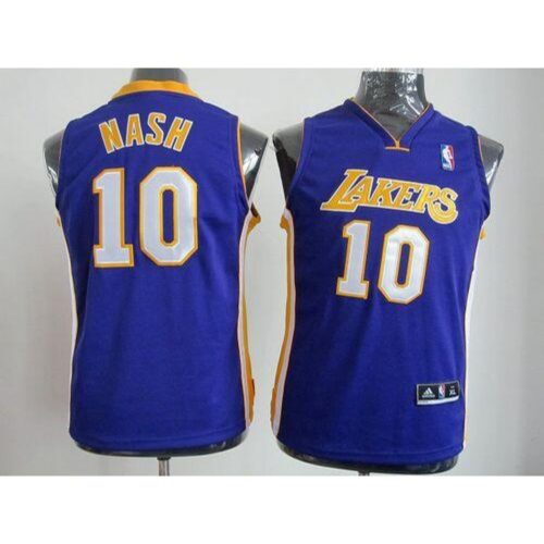 686466a7c0ec4_1 Revolution 30 Lakers #10 Steve Nash Purple Stitched Youth NBA Jersey