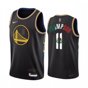 686466b855396_1 Men's Golden State Warriors #11 Klay Thompson 2022 Black Special Mexico City Edition Stitched Jersey