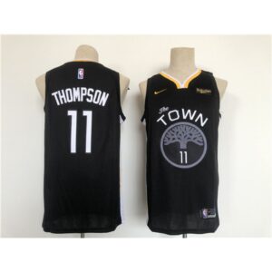 686466c38233a_1 Men's Golden State Warriors #11 Klay Thompson Black Stitched Basletball Jersey
