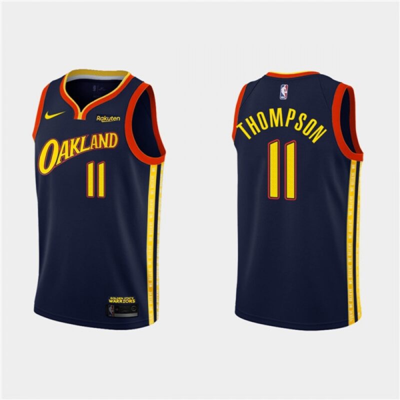 686466d2421a8_1 Men's Golden State Warriors #11 Klay Thompson 2020-21 Navy City Edition Stitched NBA Jersey