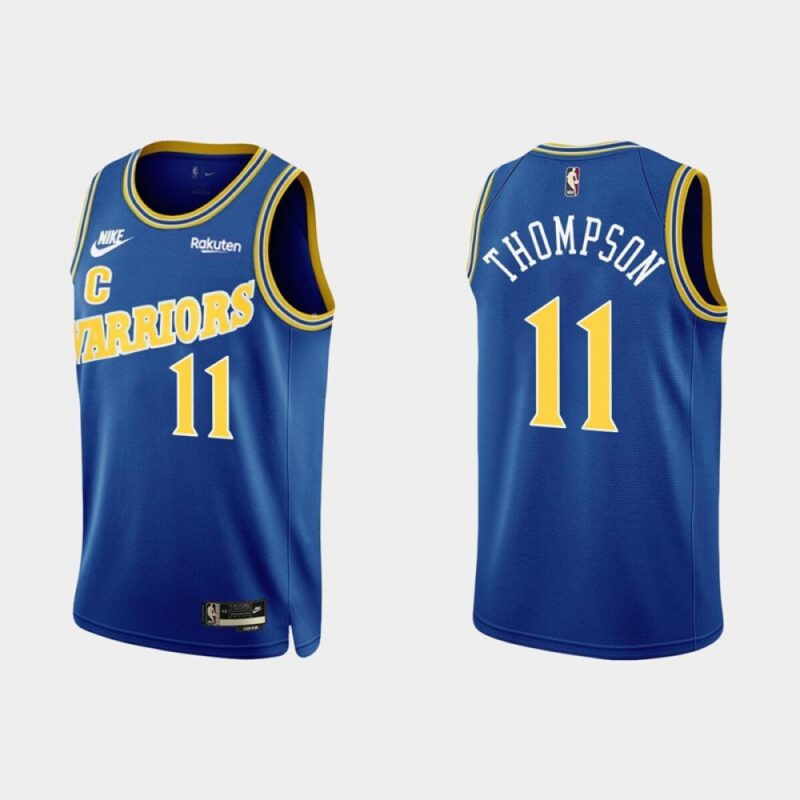 686466de25e5f_1 Men's Golden State Warriors #11 Klay Thompson 2022 Classic Edition Royal Stitched Basketball Jersey