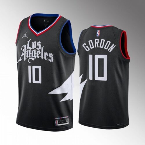 6864675345970_1 Men's Los Angeles Clippers #10 Eric Gordon Black Statement Edition Stitched Jersey