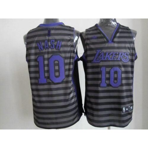 6864675e3418d_1 Lakers #10 Steve Nash Black/Grey Groove Stitched NBA Jersey