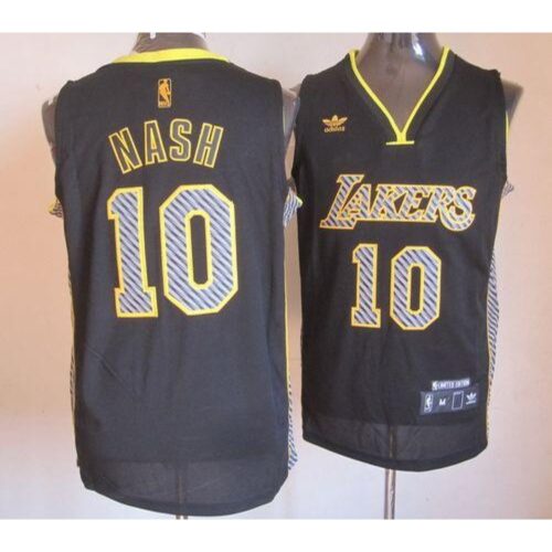 68646770d6fe0_1 Lakers #10 Steve Nash Black Electricity Fashion Stitched NBA Jersey