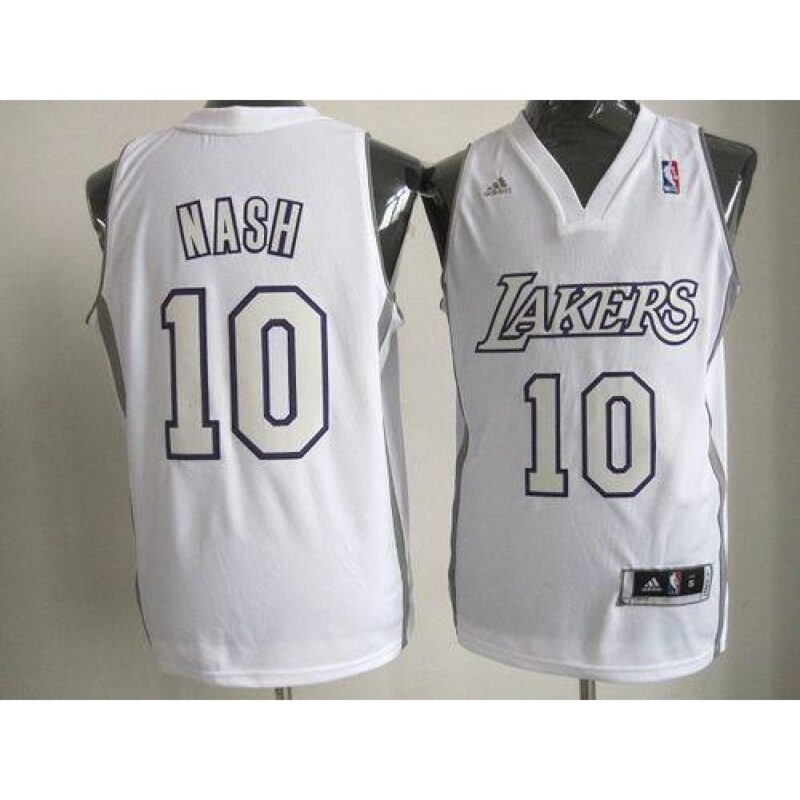 6864677c3175a_1 Lakers #10 Steve Nash White Big Color Fashion Stitched NBA Jersey